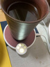 茶大師 日本巖房の貓爪恒溫杯墊55度可調溫usb熱牛奶暖杯辦公室加熱杯墊 莫蘭迪白DC-12v-24w，加1米配白陶瓷杯 曬單實(shí)拍圖