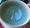道詣堂 葉小春 龍泉青瓷茶杯  純手工作品冰裂魚(yú)樂(lè )杯哥窯茶盞禪定杯 冰裂禪定杯 曬單實(shí)拍圖