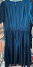 SHIROMA棉麻連衣裙女夏季中長款新款時尚韓版寬松顯瘦休閑收腰裙子 蘭色 XL 曬單實拍圖