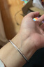 ZAHRAH手鐲女簡約小眾設(shè)計(jì)高級感2024年新款古法素圈銀色手鐲配飾 M735古法銀色手鐲 曬單實(shí)拍圖