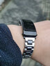 代用華為精鋼手表帶B6手環(huán)尊享版智能運動(dòng)陶瓷手環(huán)表鏈男女時(shí)尚摩卡棕手環(huán)韻侓黑替換蝴蝶扣腕帶 銀間黑 B6手環(huán)使用16mm 曬單實(shí)拍圖