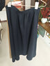無印良品 MUJI 女式 法國亞麻 寬擺裙 BEK03C0S 深海軍藍(lán) XL 曬單實(shí)拍圖