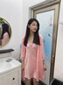 俊俊穗迪美睡衣女夏季薄款性感冰絲春秋睡袍兩件套裝仿真絲綢吊帶睡裙高級(jí)感 CX-925夕陽(yáng)紅（睡裙+睡袍） XL (115斤-125斤) 曬單實(shí)拍圖
