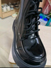 森馬女靴2025年秋季新款學(xué)生百搭松糕厚底短靴增高英倫系帶惠州馬丁靴 棕色 37 曬單實(shí)拍圖