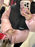 FSHE2025新款棉服女短款冬季學(xué)生立領(lǐng)拼色面包服加厚寬松小襖 粉色 M 建議90-115斤 曬單實(shí)拍圖