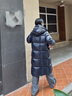 高梵黑金鵝絨服黑珍珠4.0大六格男女同款長款羽絨服 皇家藍(lán)3號 S 曬單實(shí)拍圖