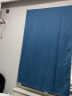 诺罗免打孔窗帘魔术贴简易短帘卧室纯色全遮光防晒隔热 涤阳麻蓝色 魔术贴式 成品：宽1米*高1.5米/1片 实拍图
