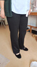 羅蒙（ROMON）直筒褲女2026春秋高腰黑色褲子大尺碼寬松顯瘦休閑褲職業(yè)女士西裝 黑色長(cháng)褲 4XL 建議155-170斤 曬單實(shí)拍圖