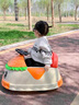 馳唄星兒童電動(dòng)車(chē)漢堡碰碰車(chē)寶寶玩具可坐人嬰兒車(chē)搖搖汽車(chē)四輪車(chē) 橙4A+雙驅+早教音樂(lè )+炫酷燈光 曬單實(shí)拍圖