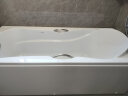 箭牌（ARROW） 亚克力普通浴缸五件套防滑浴缸家用小户型泡澡多尺寸一体成形 1.7米浴缸(不含五金件) 左裙 实拍图