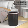 本迪 11L黑色压圈垃圾桶分类塑料垃圾篓家用厨房卫生间办公室加厚纸篓 实拍图
