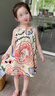 ASK JUNIOR女童暑假出游季兒童連衣裙25夏季純棉涂鴉吊帶公主裙海邊度假裙子 花色 160 曬單實(shí)拍圖
