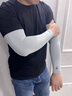TUTORGOOSE夏季新款鵝奢男士冰絲袖防曬騎行開車戶外防紫外線護(hù)臂大碼袖套 直筒灰 均碼 曬單實(shí)拍圖