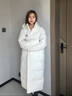 匹克（PEAK）長(cháng)款連帽羽絨服女秋冬新款寬松保暖防風(fēng)過(guò)膝運動(dòng)外套 本白 M 曬單實(shí)拍圖