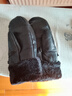 蘭迪惟依真皮手套男女連指冬季保暖加絨加厚棉悶子騎行羊皮老人摩托車(chē)手套 黑色  L 曬單實(shí)拍圖
