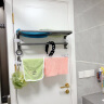 尚美德毛巾架免打孔卫生间置物架浴巾架厕所挂件浴室置物架极简灰两件套 实拍图