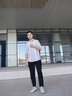 杰遜斯白色襯衫短袖男夏季冰絲修身痞帥英倫風(fēng)襯衣男潮流發(fā)型師潮裝衣服 白色（CS350） 2XL （135-150斤） 曬單實(shí)拍圖