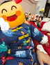 長(zhǎng)命富貴 嬰兒連體衣冬裝棉服滿月服新年裝過年服寶寶周歲禮服抓周服百天百歲宴紅色喜慶牛年拜年服嬰兒衣服 牛氣沖天-藍(lán) 90cm 曬單實(shí)拍圖