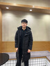 坦博爾連帽羽絨服男長款冬季運動加厚保暖外套TAF550735D 黑色 XL 曬單實拍圖