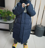 ASK JUNIOR男童羽絨服2025冬織帶加厚保暖過(guò)膝長(cháng)款連帽羽絨服 藏青色 150 曬單實(shí)拍圖