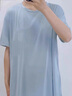 莫代爾睡裙夏季女士2024新款半袖可愛簡約薄款帶胸墊性感睡衣夏天 28011 L (100斤-120斤) 曬單實拍圖