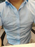 才子（TRIES）【易打理】男士短袖衬衫夏季职业衬衣商务正装纯色简约衬衫 浅蓝色 40(175/92A) 实拍图