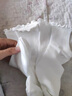 怡淑涵襪子夏季女生木耳邊奶白色ins日系學(xué)院風(fēng)jk花邊襪百搭中筒堆堆襪 女中筒【木耳邊】-白色 5雙 均碼 曬單實(shí)拍圖