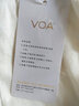 VOA緞面19姆米彈力絲綢自然腰暗扣純色偏OL風(fēng)輕熟女九分鉛筆褲 K35 緞面流紋白（W14） M 曬單實(shí)拍圖