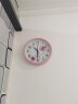 北极星（POLARIS）挂钟 时尚创意客厅钟表 简约石英钟2842粉樱花30cm 实拍图