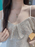 唐后（TH）輕奢四葉草項鏈女925銀和田玉吊墜小眾優(yōu)雅氣質(zhì)鎖骨鏈禮物女 古法金色 曬單實拍圖