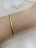 周六福黃金手鐲女素韻5G工藝古法金手鐲計價(jià)AW107851 約10.54g 58mm  曬單實(shí)拍圖