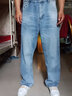 擇肯春秋休閑牛仔褲男士肥佬寬松老爹垂感加肥褲大碼淺色牛仔闊腿長(cháng)褲 N1007 34(腰圍 89cm=2.673尺) 曬單實(shí)拍圖