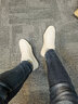 皓頓（HAUT TON）夏季新品男士小白鞋新款頭層牛皮休閑鞋潮流板鞋男士運動鞋子男 白色 39 適合運動鞋40碼 曬單實拍圖
