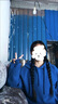 LISCN衛(wèi)衣女克萊因藍(lán)空氣層休閑連帽裝寬松時尚百搭太空棉上衣外套女裝 藍(lán)色(加絨加) 厚款 M (建議98-110斤) 曬單實(shí)拍圖