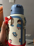 樂扣樂扣兒童保溫杯吸管杯子幼兒園水杯寶寶316保溫壺小學(xué)生上學(xué)背帶水壺 【一杯三蓋】露營少年500ml 曬單實(shí)拍圖