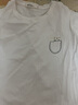 米子旗白色長(cháng)袖純棉T恤女2025年春秋季寬松韓版閨蜜裝 春秋387左胸小 白色 L 110-120斤 曬單實(shí)拍圖