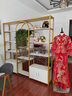 萊菀妲化妝品展示柜樣品產(chǎn)品陳列柜美容院商品展示架物品擺放置物鐵架子 150【金架+白板】不帶柜 曬單實拍圖