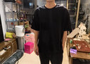 聰明陳320克重磅純色短袖T恤男女寬松2023夏季新款情侶裝上衣 黑色 XL 曬單實(shí)拍圖