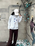 施洛瀾（SINO LOVE）秋冬2025年新款女士半高領(lǐng)毛衣女寬松外穿加厚內(nèi)搭針織打底衫7028 米色 均碼 建議90-135斤 曬單實拍圖