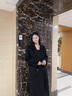 Amerpin國際一線品牌粉色雙面呢羊絨大衣女小個(gè)子2024秋冬中長款毛呢外套 黑色(禮盒包裝+JD送貨上門) XS 適合100斤以下 曬單實(shí)拍圖