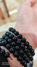 潤璽 天然烏金黑曜石佛珠手鏈108顆手串念珠男女款多圈飾品  8mm男士手圍17cm繞4圈 曬單實(shí)拍圖