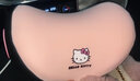 Hello Kitty汽車(chē)頭枕護頸枕車(chē)載座椅記憶棉車(chē)用可愛(ài)創(chuàng  )意靠枕卡通高檔靠墊女士 Kitty腰靠 粉色 1個(gè) 曬單實(shí)拍圖