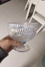 佳億廚連冰淇淋杯浮雕甜品酸奶杯高腳玻璃杯創(chuàng)意冰沙杯奶昔杯子水果杯 太陽(yáng)花高腳冰淇淋杯 曬單實(shí)拍圖