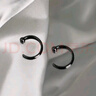 Lnieer生物瓷養耳洞素圈耳骨釘女小耳環(huán)睡覺(jué)免摘防堵耳釘2025年新款耳飾 黑色生物瓷耳圈一對 曬單實(shí)拍圖