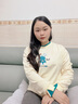 千語(yǔ)淇 刺繡長(cháng)袖t恤女裝2025新款寬松顯瘦衛衣百搭減齡打底衫春秋季上衣 杏色 L 建議100-115斤 曬單實(shí)拍圖
