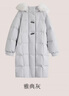 茵曼（INMAN）高充絨量白鴨絨連帽毛領(lǐng)羽絨服2024冬女裝新款長(cháng)款外套大衣上衣 雅典灰 L 曬單實(shí)拍圖