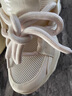 狄德拉真皮內增高老爹鞋女夏季厚底松糕百搭小個(gè)子網(wǎng)面休閑運動(dòng)小白鞋 米白色網(wǎng)面 夏季款 36 (230mm) 曬單實(shí)拍圖