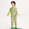迷你巴拉【學(xué)院風(fēng)】男童長(cháng)袖套裝秋新款寶寶時(shí)尚兒童套裝 土灰綠40942 110 曬單實(shí)拍圖