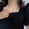 Djin少女結(jié)項鏈女S925銀鎖骨鏈蝴蝶結(jié)吊墜閨蜜學(xué)生日情人節(jié)禮物送女友 【粉鉆】 少女結(jié)項鏈 曬單實拍圖