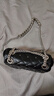 VERSACE JEANS COUTURE范思哲 女士黑色菱格絎縫鉚釘裝飾鏈條手提單肩包 75VA4BQ5 黑色 899 均碼（23cm*15cm*9.3cm） 曬單實拍圖